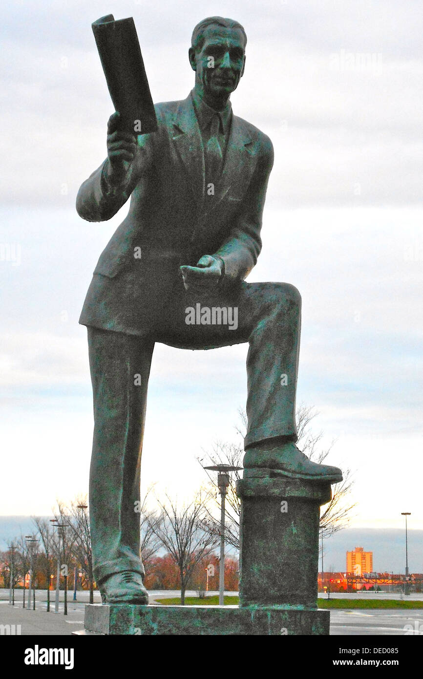 Sculpture de Connie Mack, par Harry Rosin 1957, maintenant au Citizens Bank Park de Philadelphie. Banque D'Images