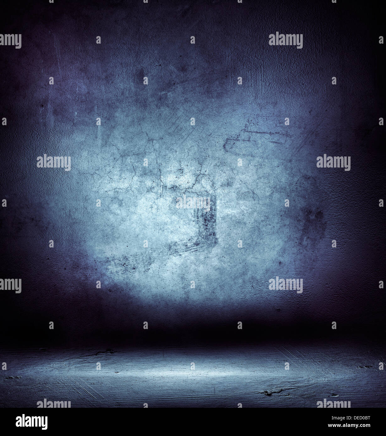 Sol en béton et le mur. L'espace publicitaire Banque D'Images