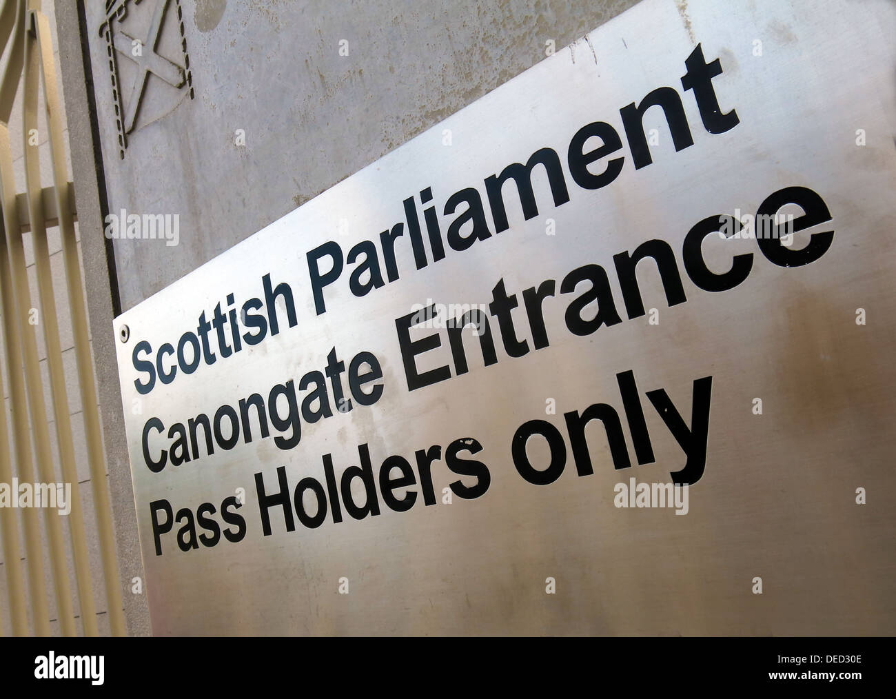 Le Parlement écossais porte Canon / Gouvernement porte à Édimbourg qui serait accueil d'une Ecosse indépendante Banque D'Images