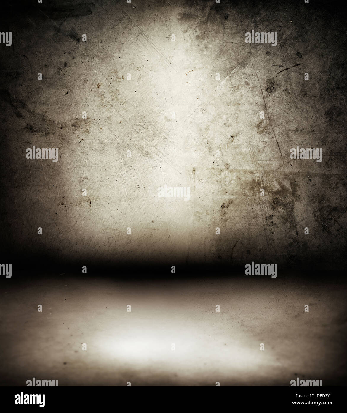 Sol en béton et le mur. L'espace publicitaire Banque D'Images