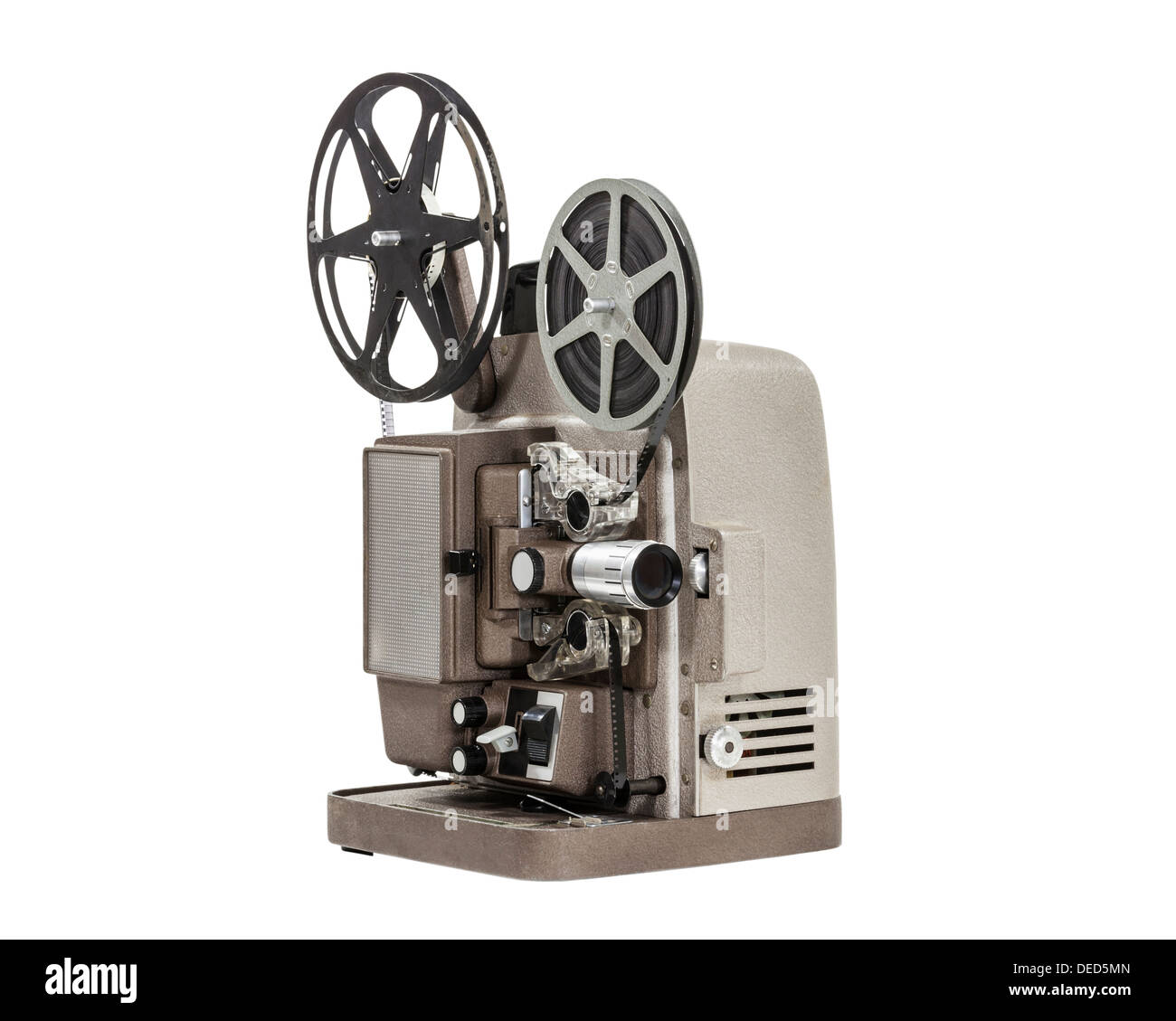 Vintage home movie film projecteur isolés. Banque D'Images