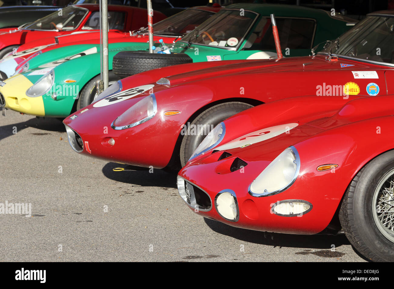 Chichester, UK . 15e Août, 2013. Goodwood Revival 2013 au Goodwood Motor Circuit - Photo montre dans le paddock de Ferrari © Oliver Dixon/Alamy Live News Banque D'Images