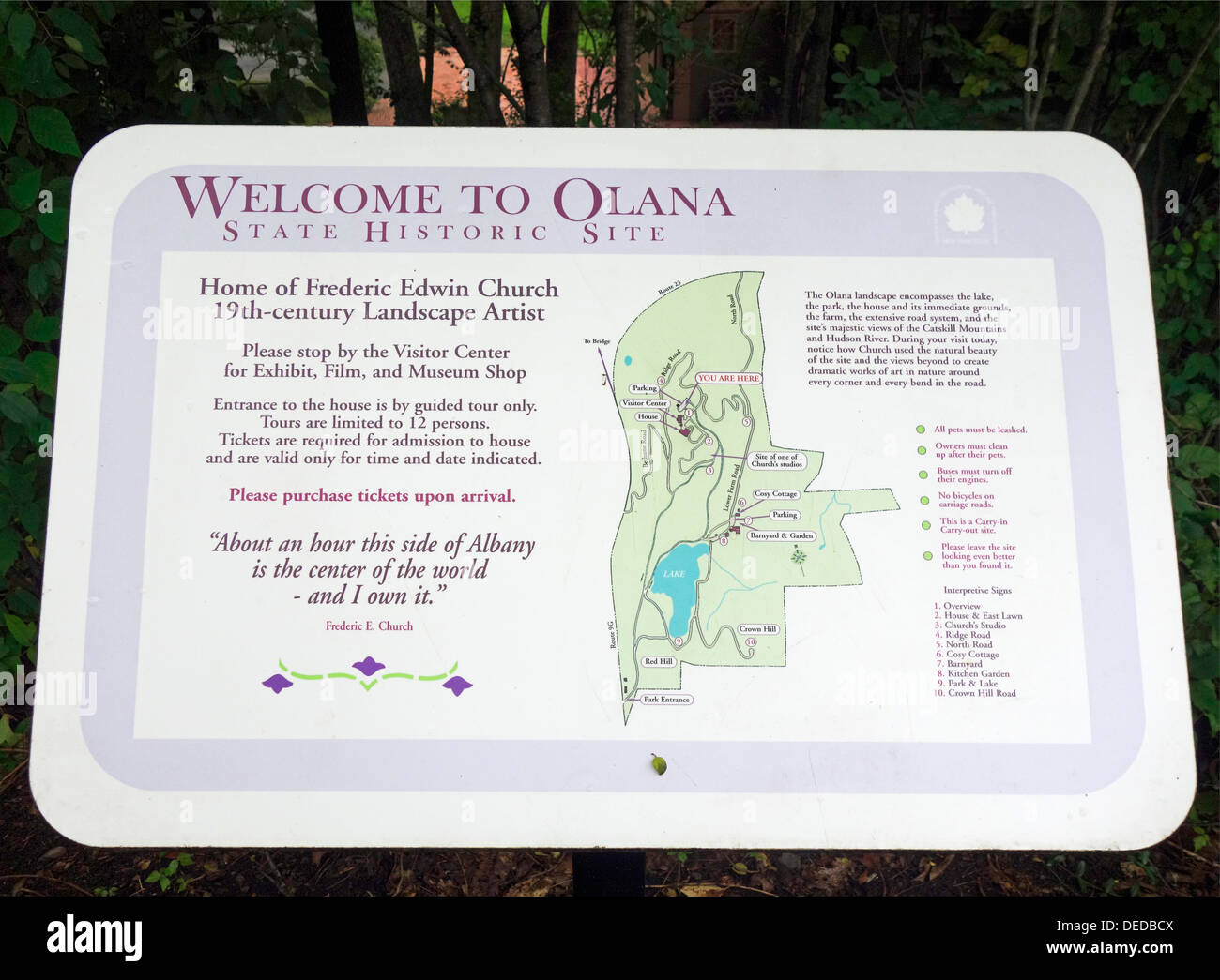 Site historique d'état Solana à Hudson, New York Banque D'Images