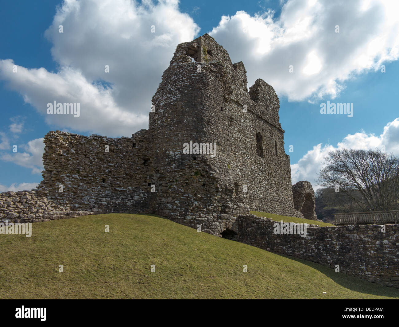 Château de Ogmore. Ogmore-By-Mer, à Bridgend, au Pays de Galles, Royaume-Uni Banque D'Images