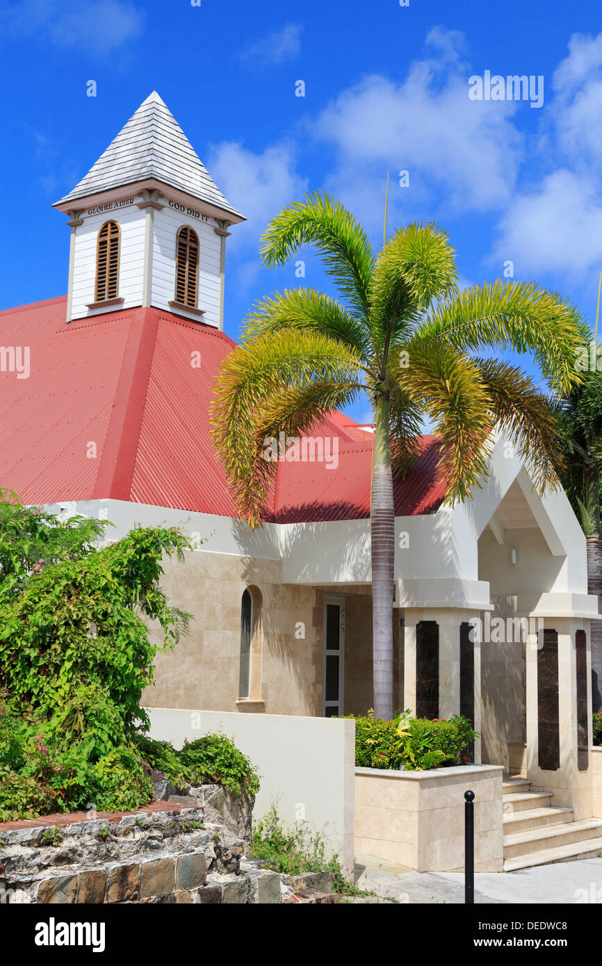 Église évangélique de la rue Bruyn, Gustavia, Saint Barthélemy (St. Barth), les îles sous le vent, Antilles, Caraïbes Banque D'Images