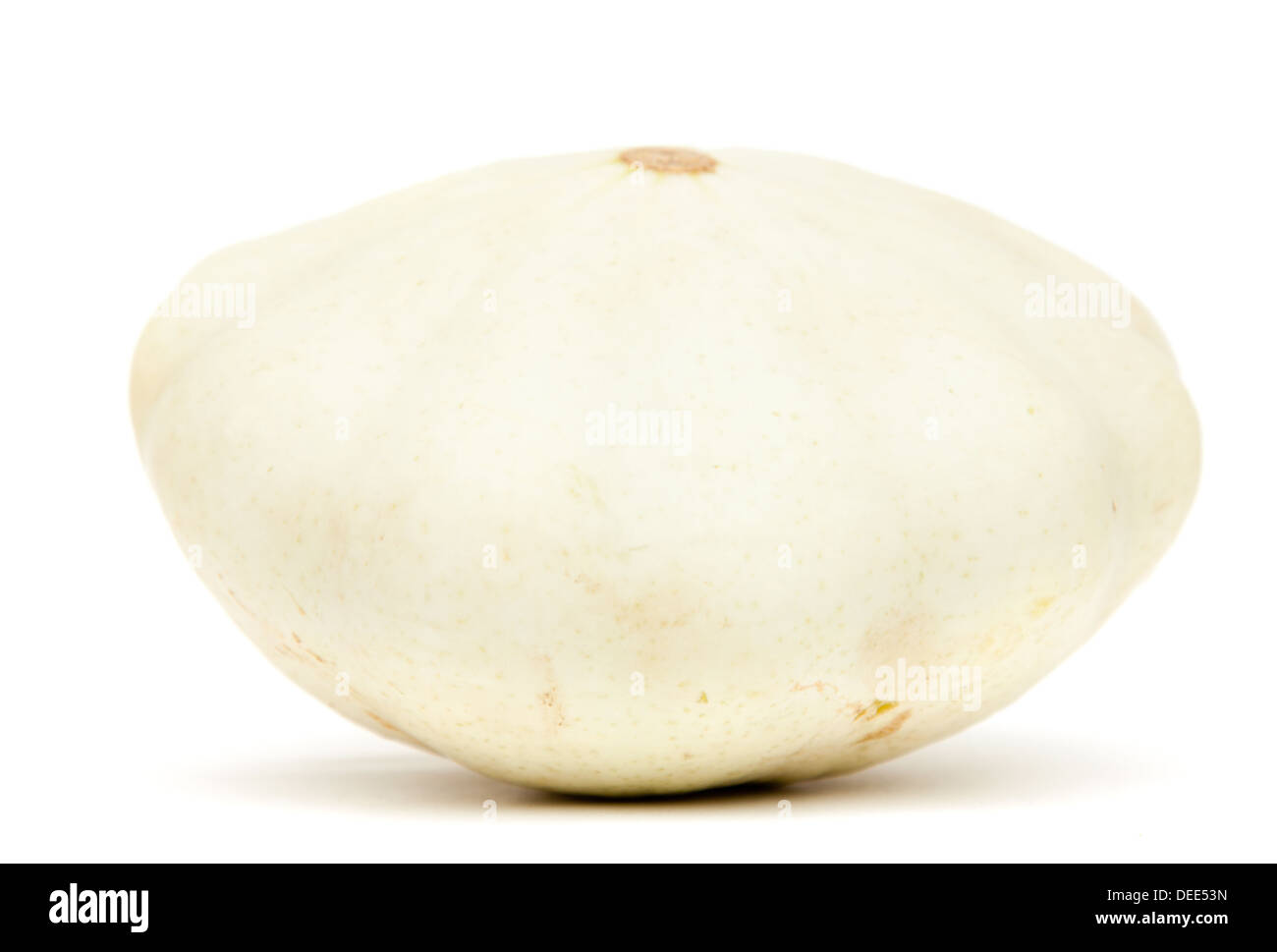 Courge patisson isolé sur fond blanc Banque D'Images