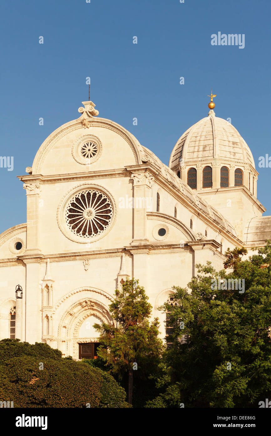 Cathédrale de Saint Jacob (Cathédrale de Saint James), UNESCO World Heritage Site, Sibenik, Dalmatie, Croatie, Europe Banque D'Images