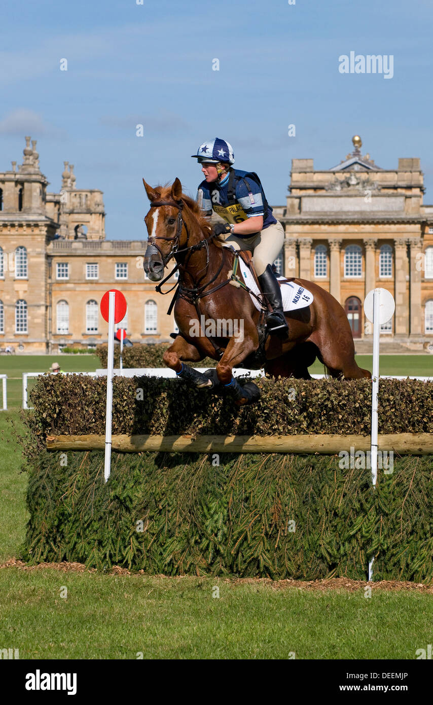 Le cheval et le cavalier à l'équitation de Blenheim Banque D'Images