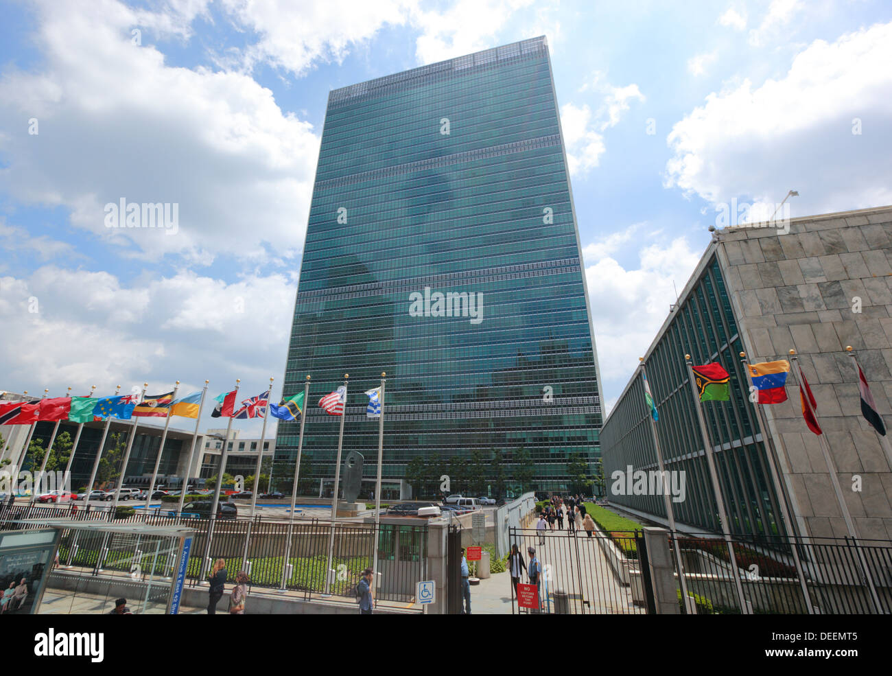 Le bâtiment des Nations Unies à New York City, New York, USA. Banque D'Images