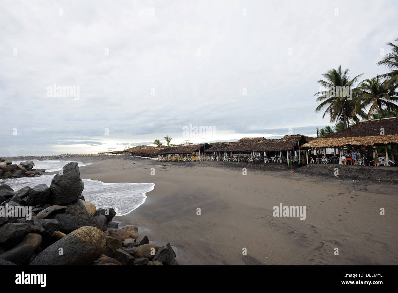 Scène de Puerto Chiapas, une plage à Tapachula, Chiapas, Mexique. Banque D'Images