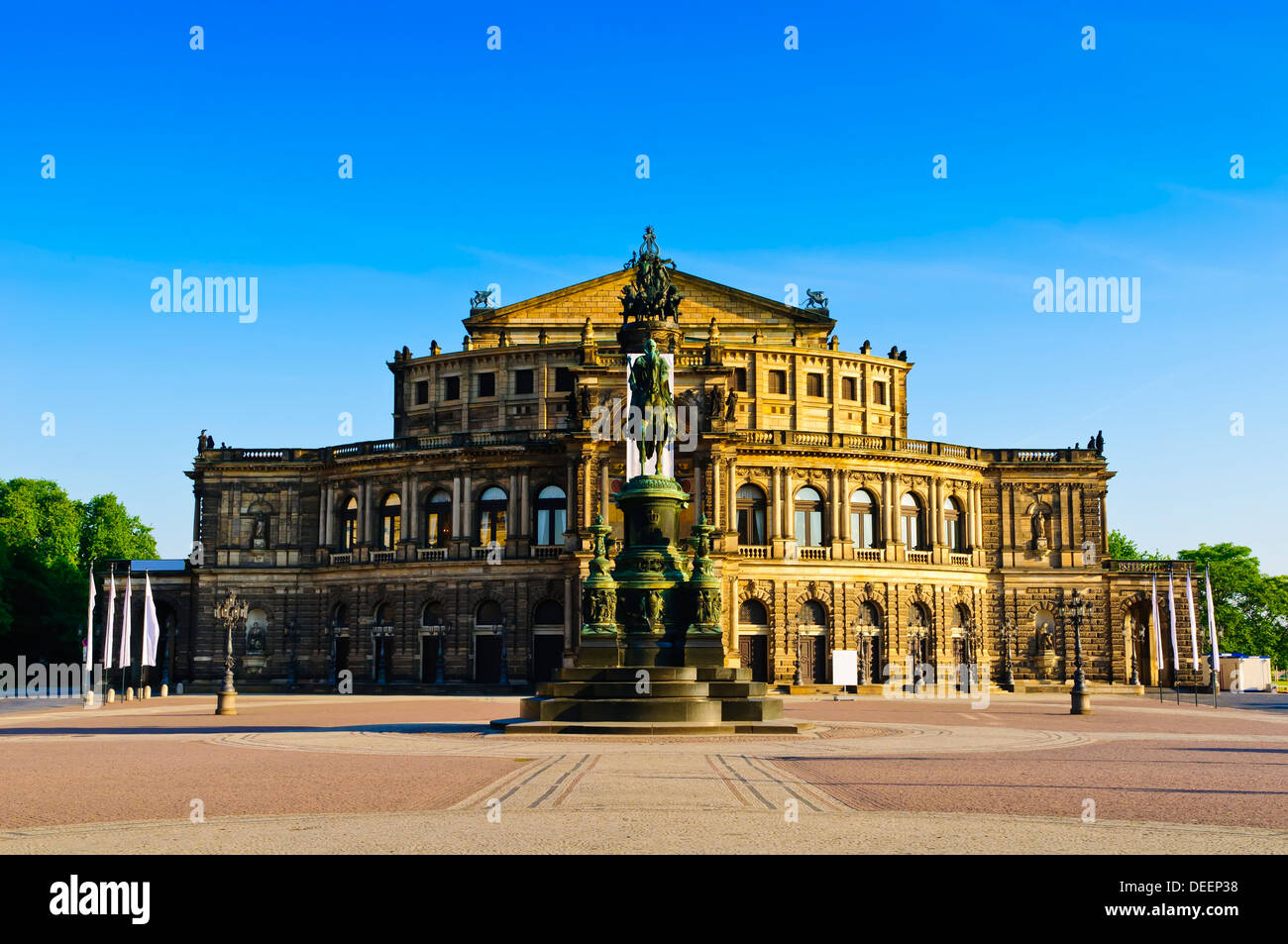 L'opéra Semper (Semperoper à Dresde, Allemagne) Banque D'Images