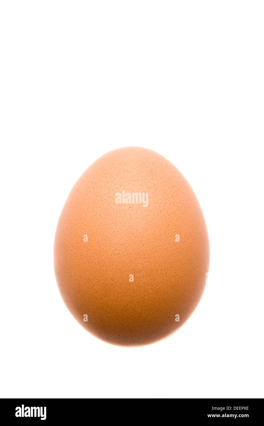 Oeufs bio frais isolé sur fond blanc Banque D'Images