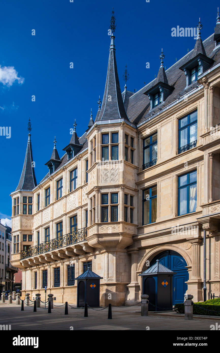 Une partie de la façade du palais grand-ducal à Luxembourg ville. Banque D'Images