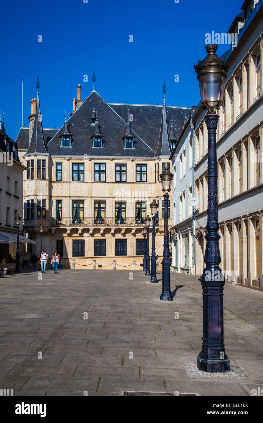 Une partie de la façade du palais grand-ducal à Luxembourg ville. Banque D'Images