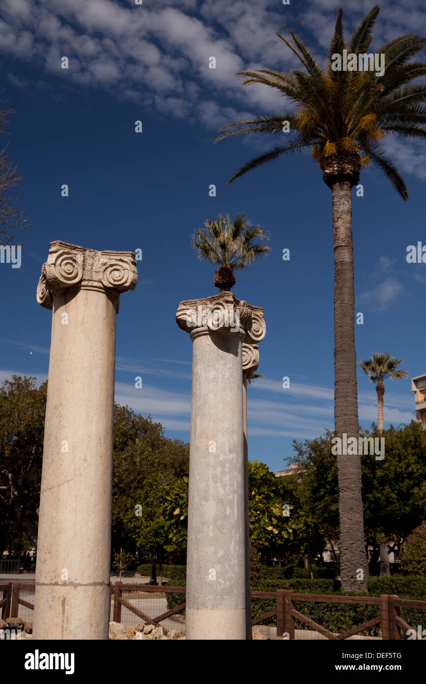 Le parc de la Villa Margherita de Trapani dans la province de Trapani, en Sicile. Banque D'Images