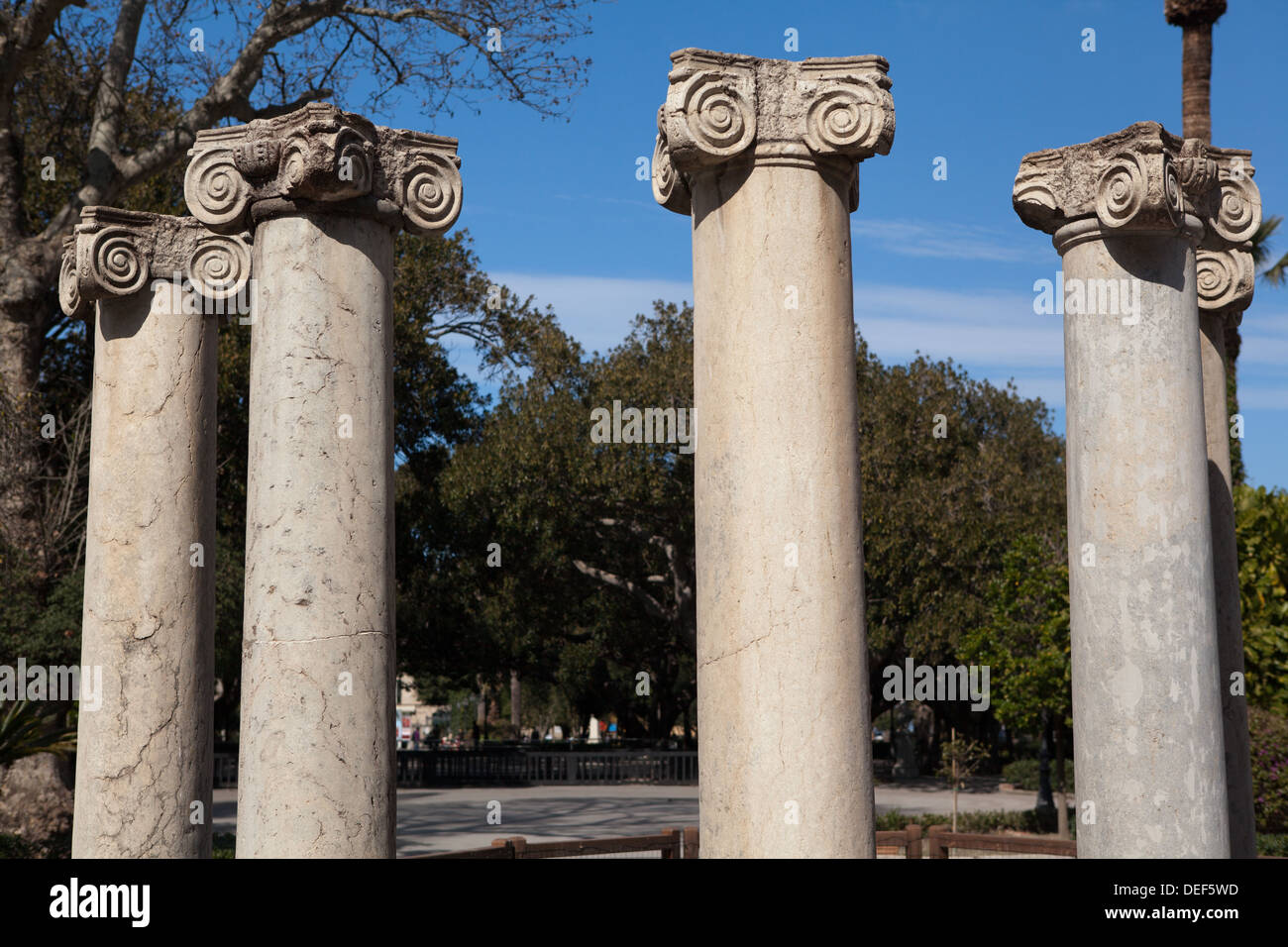 Le parc de la Villa Margherita de Trapani dans la province de Trapani, en Sicile. Banque D'Images