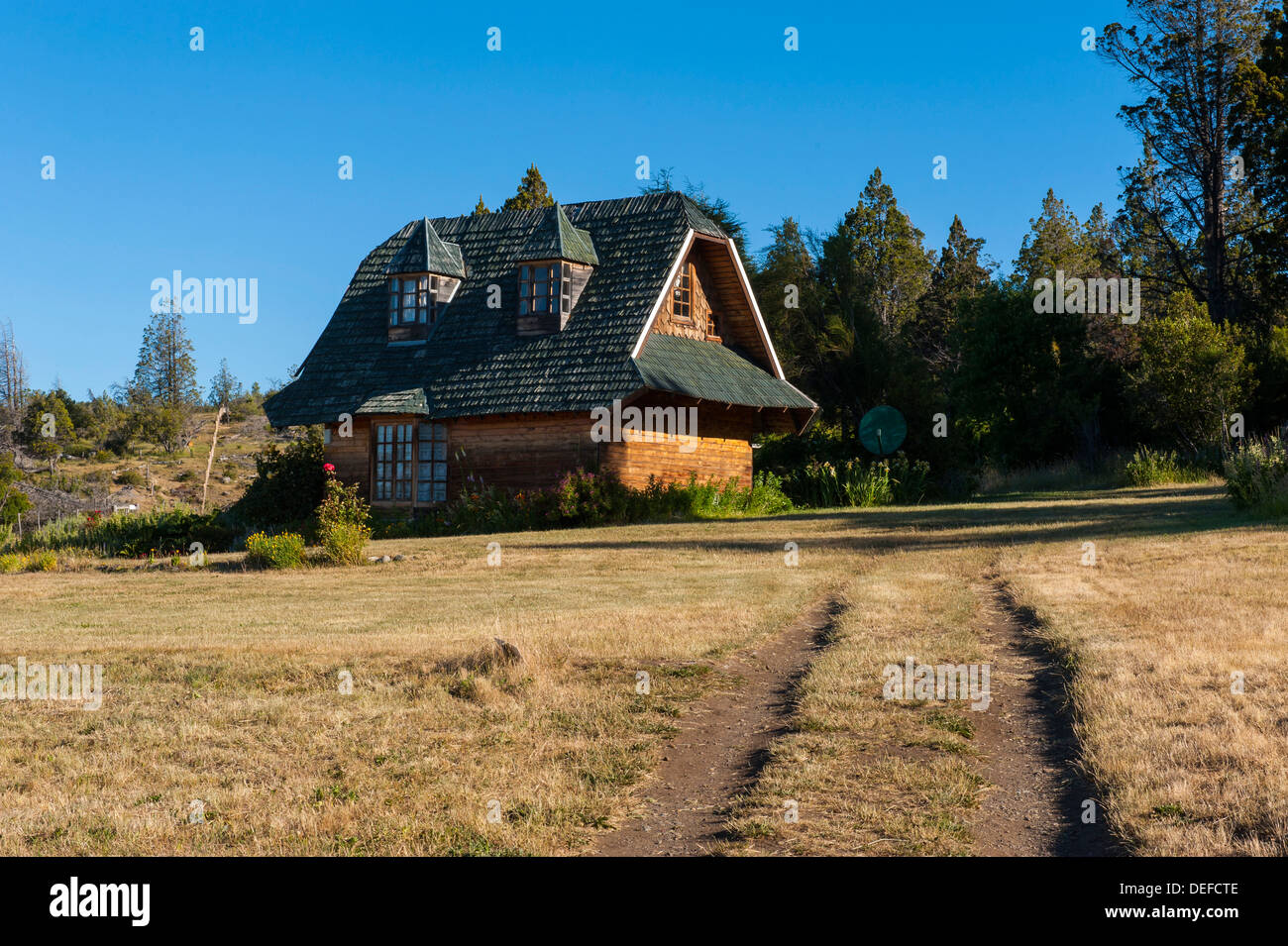 Maison gallois, Chubut, Patagonie, Argentine, Amérique du Sud Banque D'Images