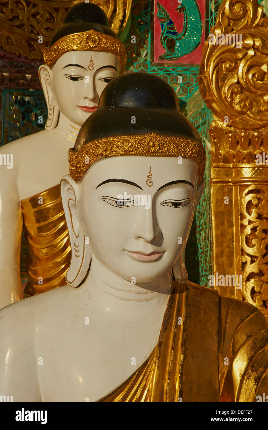 Monastère, Paya Shwedagon, Yangon (Rangoon), le Myanmar (Birmanie), l'Asie Banque D'Images