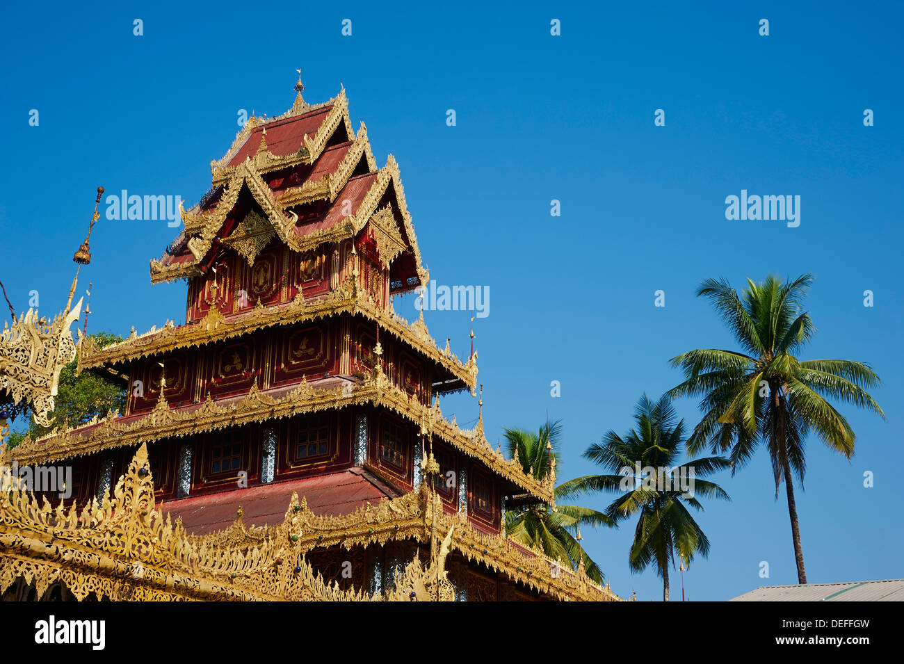 Kawhnat Maylamyine (monastère, près de Moulmein), l'État Môn, Myanmar (Birmanie), l'Asie Banque D'Images