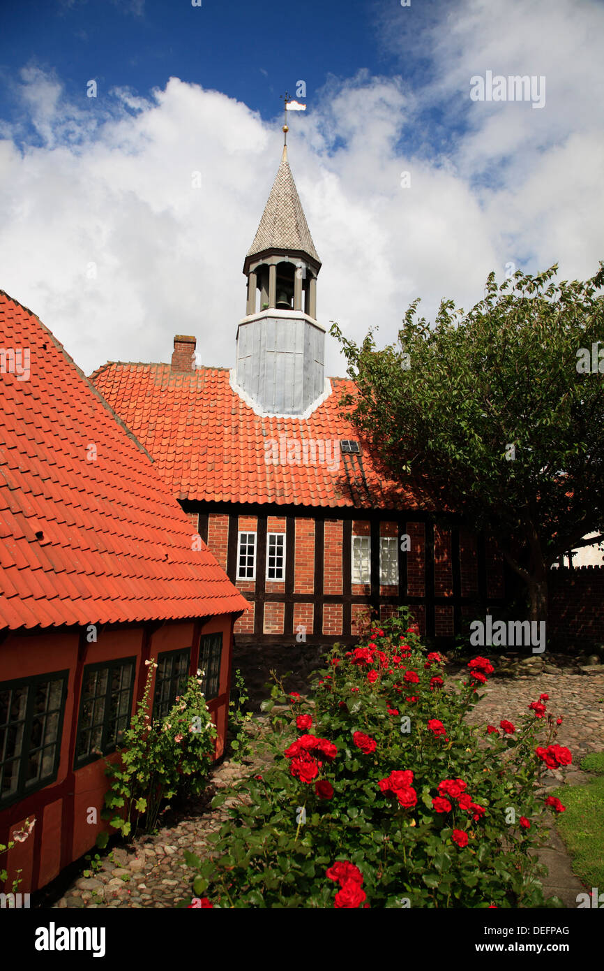 L'arrière de la mairie à Ebeltoft, Djursland, Jutland, Danemark, Scandinavie, Europe Banque D'Images