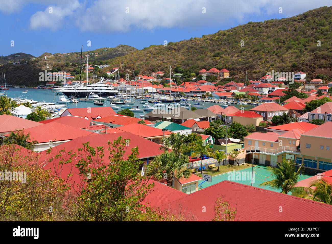 Gustavia, Saint Barthélemy (St. Barth), les îles sous le vent, Antilles, Caraïbes, Amérique Centrale Banque D'Images