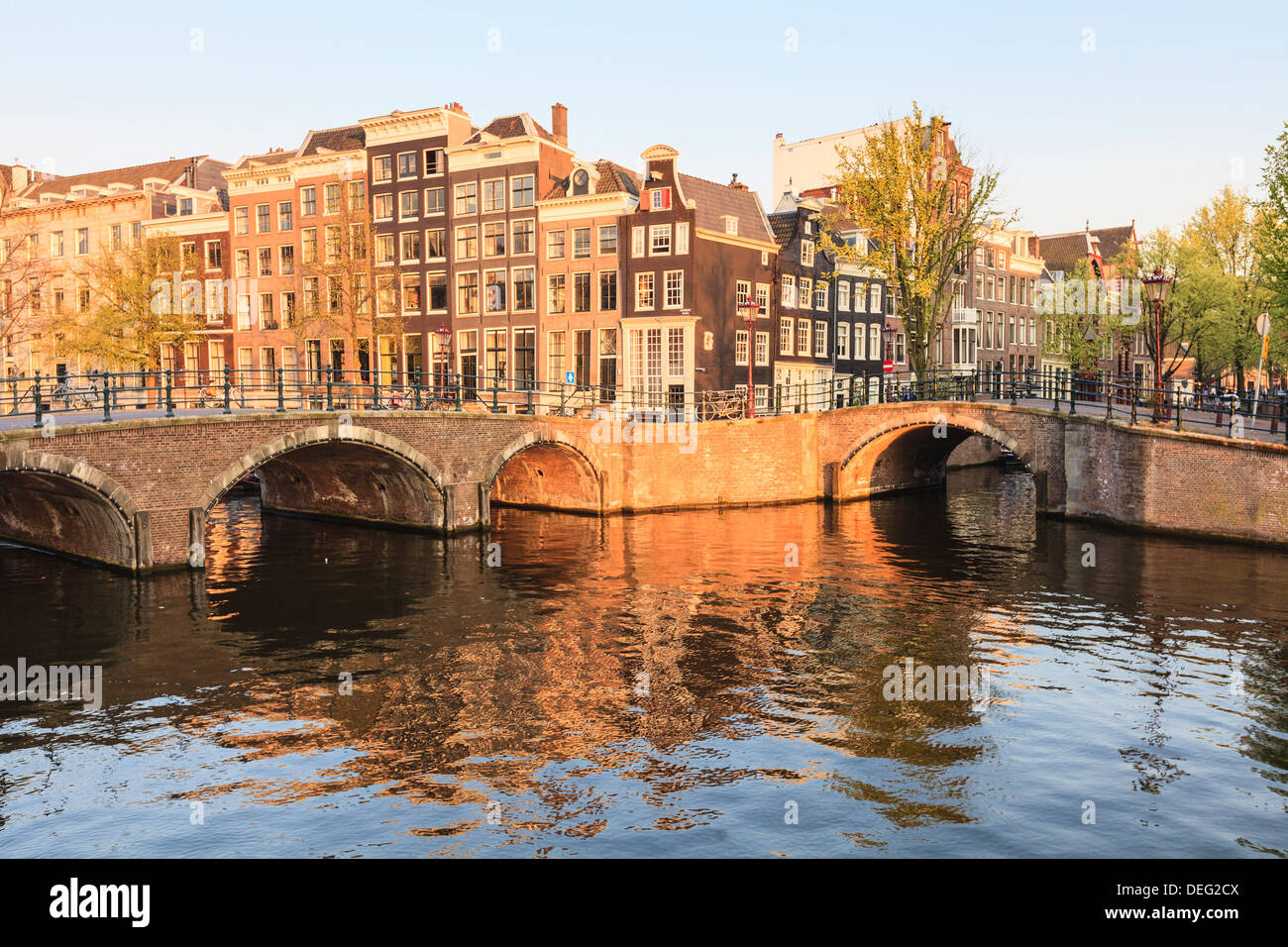 Canal Keizersgracht, Amsterdam, Pays-Bas, Europe Banque D'Images
