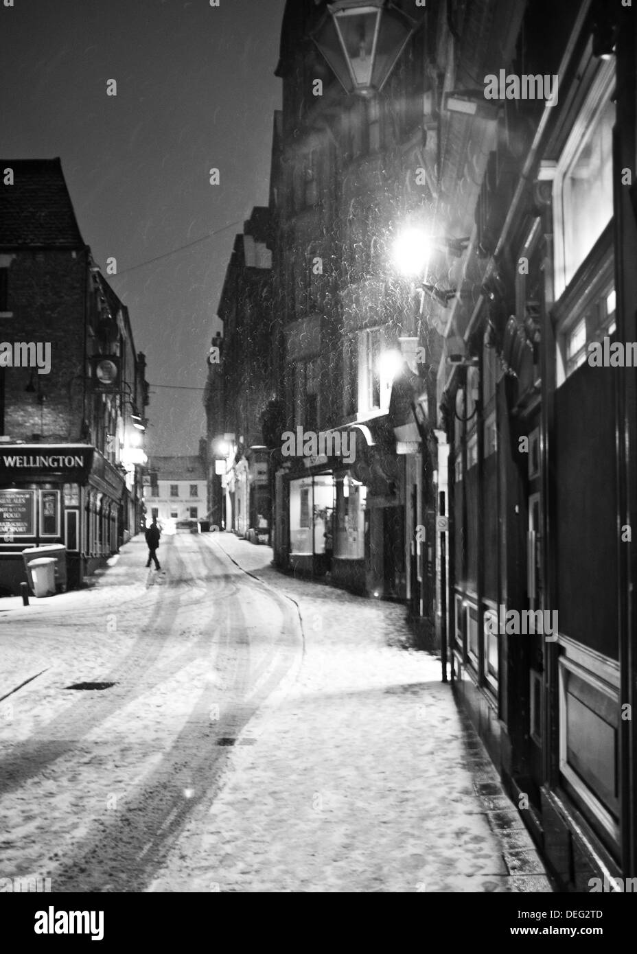 Haut Pont Street (ou trimestre) Newcastle upon Tyne dans la neige pris en hiver 2012/13 Banque D'Images