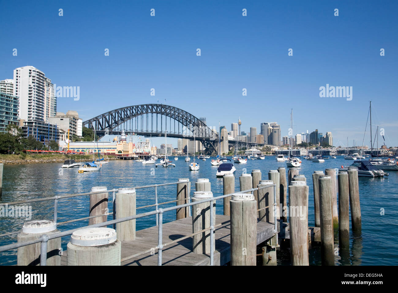 Sydney Harbour Bridge et de Luna Park à Sydney Banque D'Images