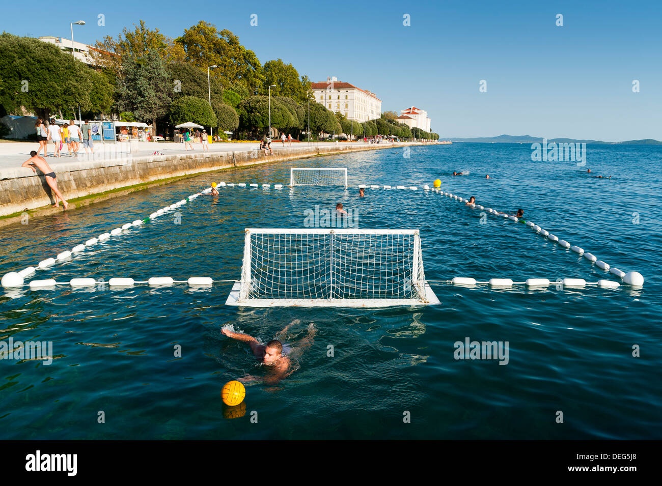 Le water-polo, ville de Zadar, Zadar county, région de Dalmatie, Croatie,  Europe Photo Stock - Alamy