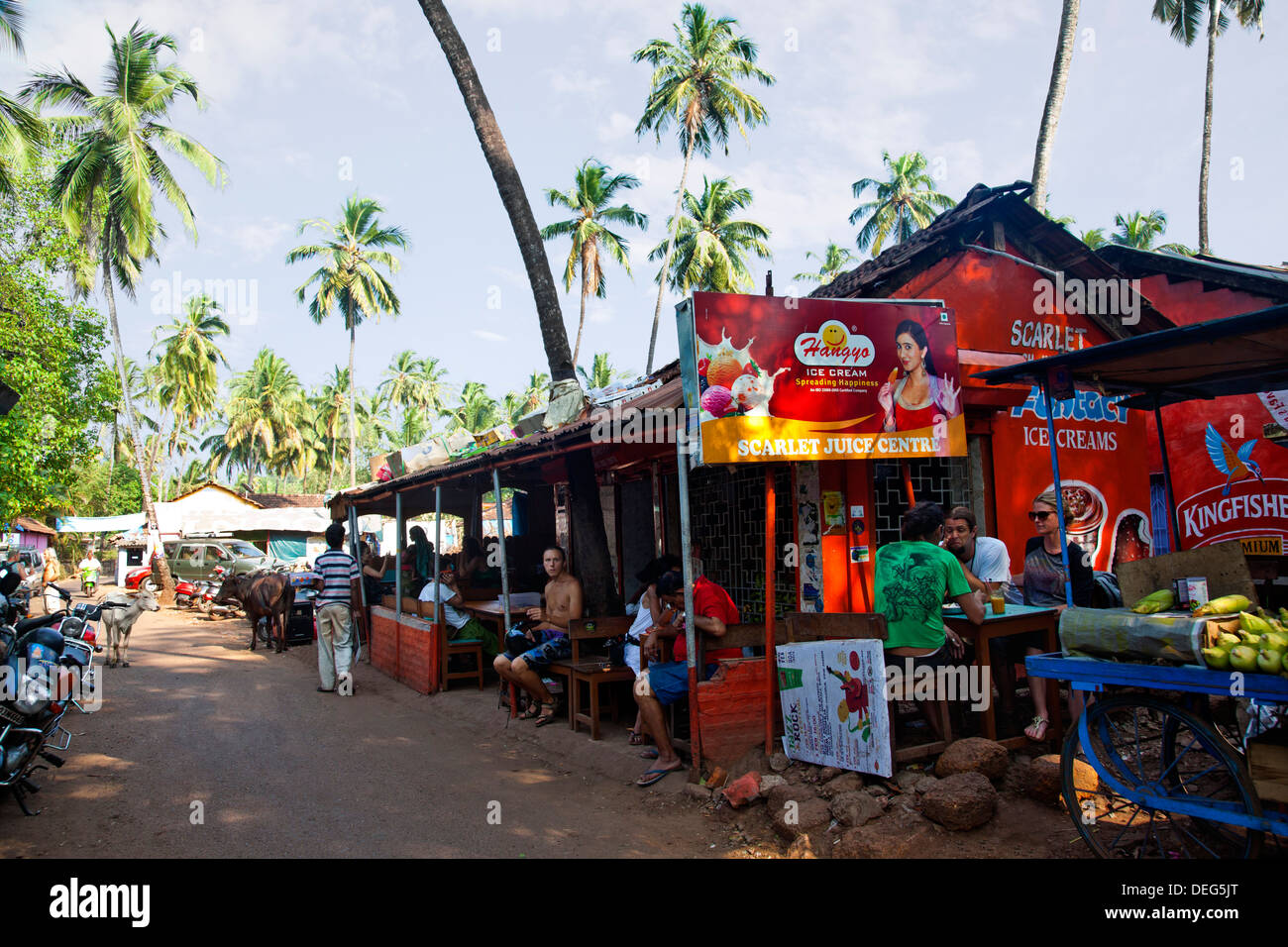 Jus écarlate, Centre, cercle marché Zborište Zborište Beach, Zborište, Bardez, North Goa, Goa, Inde Banque D'Images