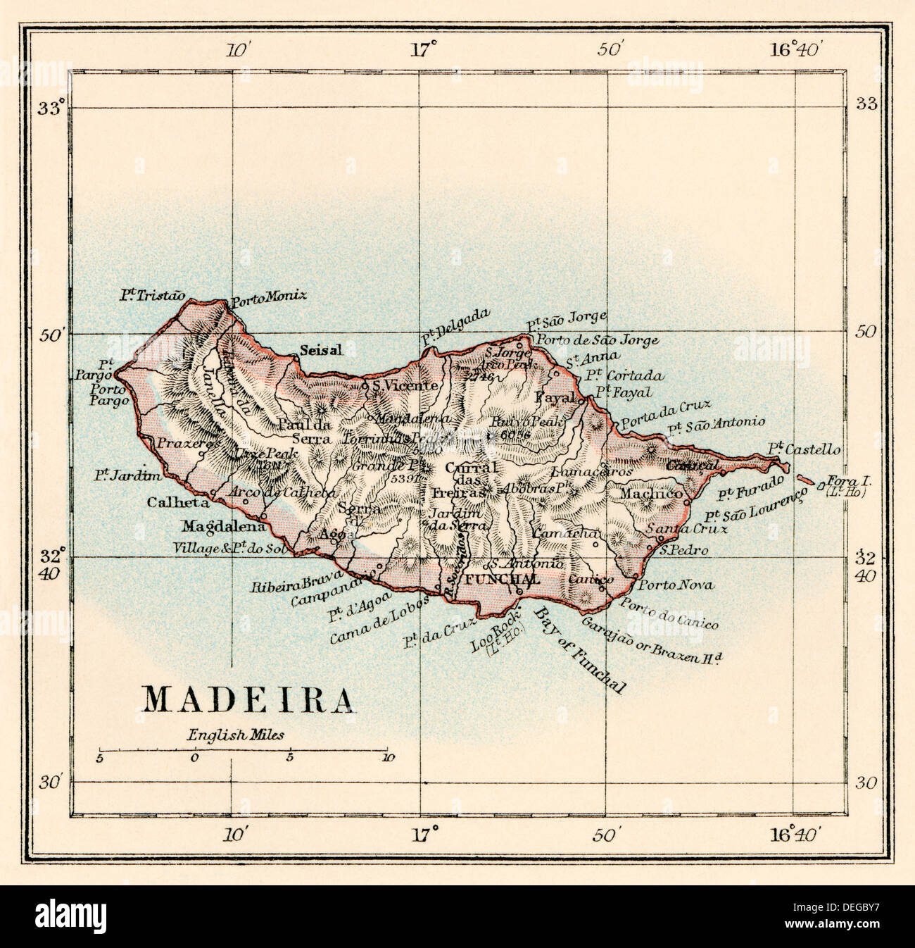 Map madeira Banque de photographies et d'images à haute résolution - Alamy