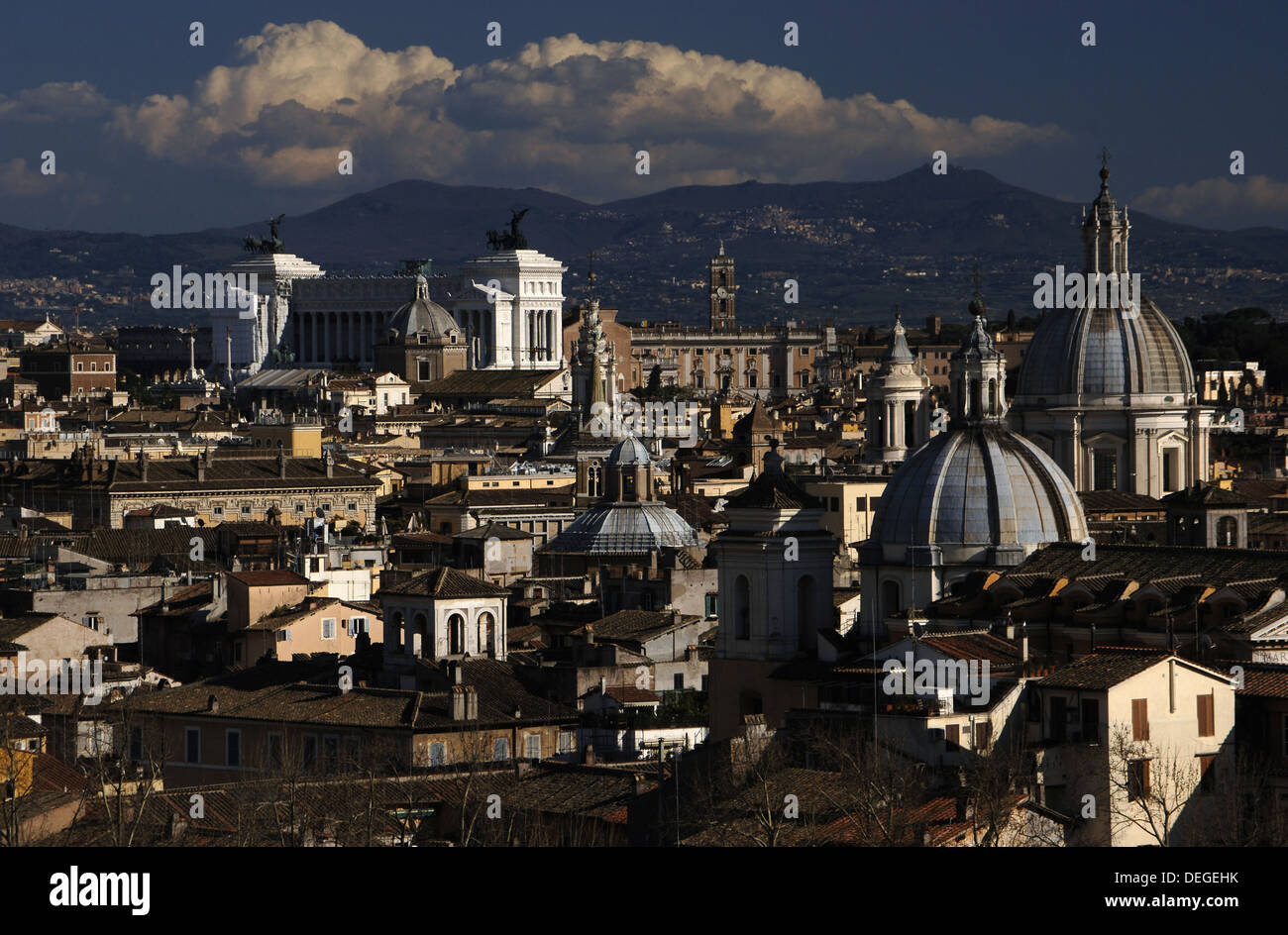 L'Italie. Rome. Panorama depuis le château Sant'Angelo. Banque D'Images