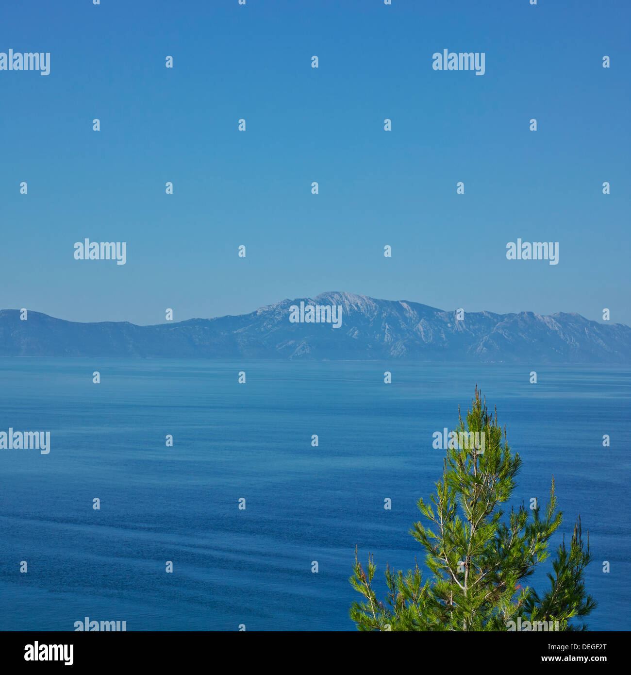 L'île de la mer non polluée et paysage. Brac, Croatie. Banque D'Images