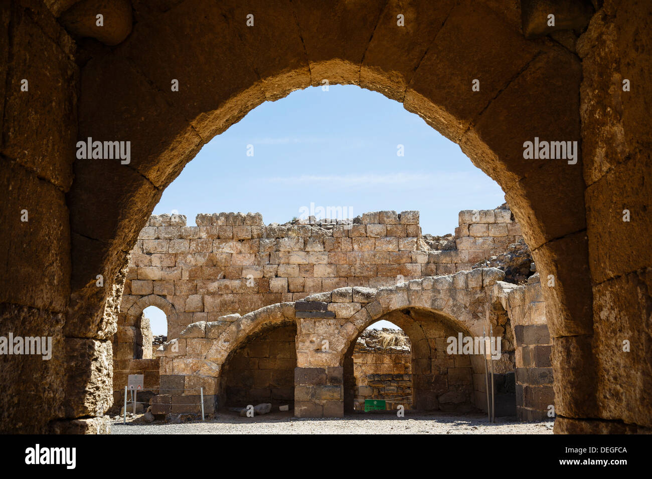 Crusader Belvoir fortress, Galilée, Israël, Moyen Orient Banque D'Images