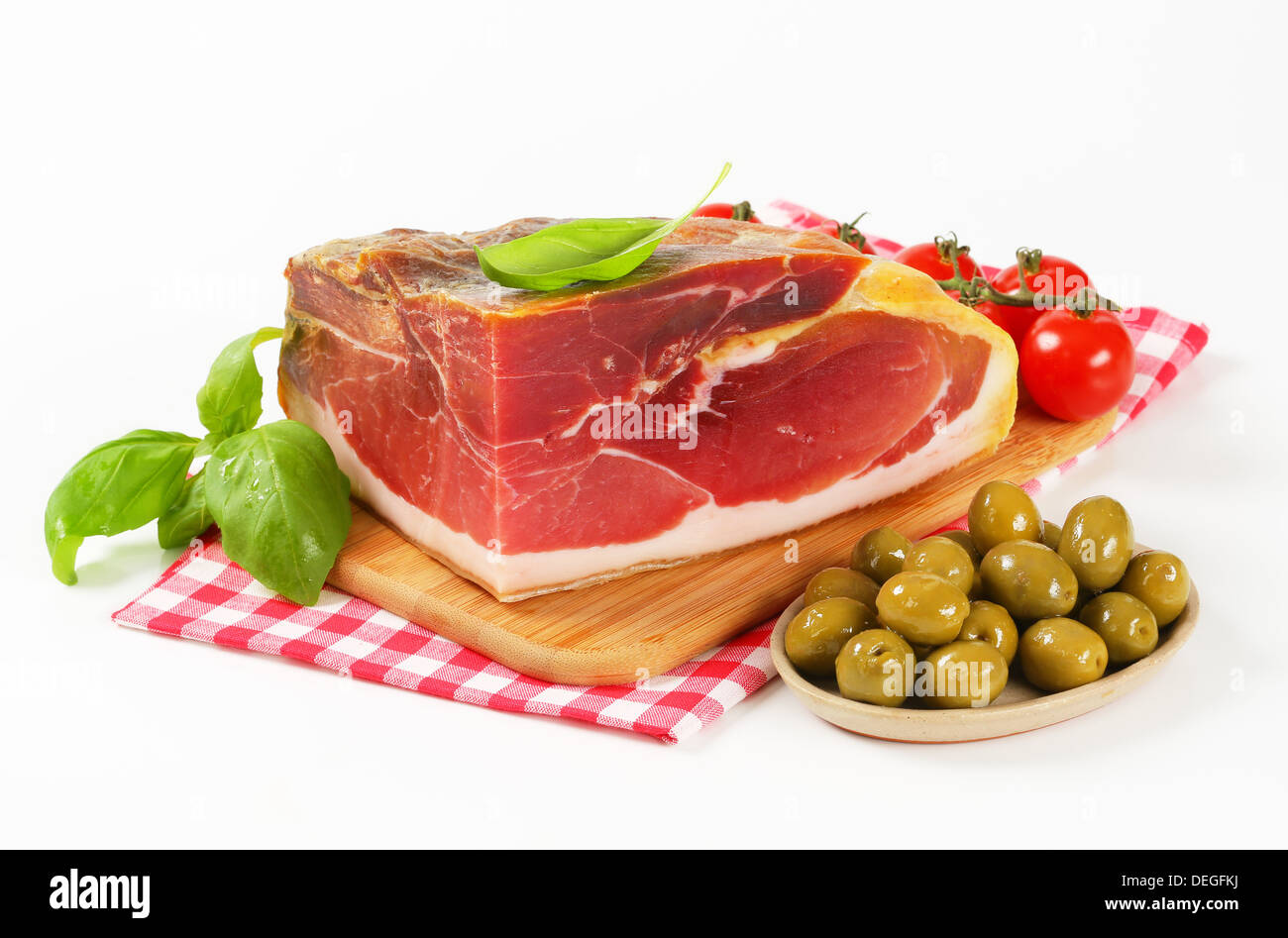 Prosciutto Crudo - jambon sec italien Banque D'Images