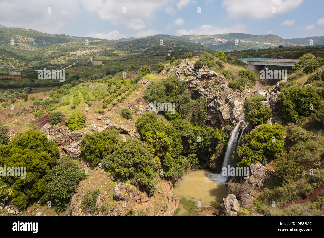 Sa'ar chute de la réserve naturelle de l'Hermon, sur le plateau du Golan, Israël, Moyen Orient Banque D'Images