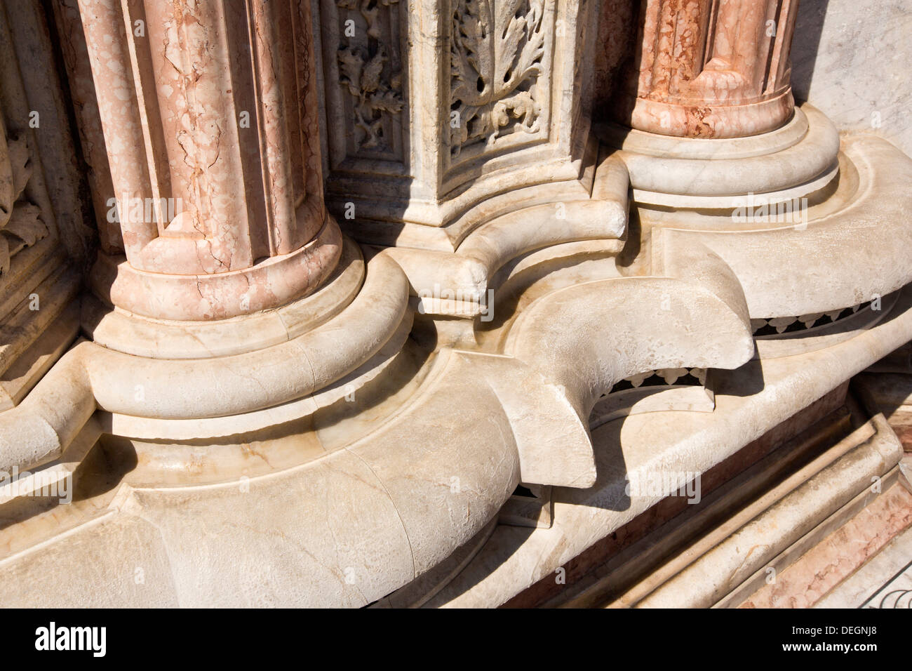 Détails d'une cathédrale, le Duomo di Siena, Sienne, Toscane, Italie Banque D'Images