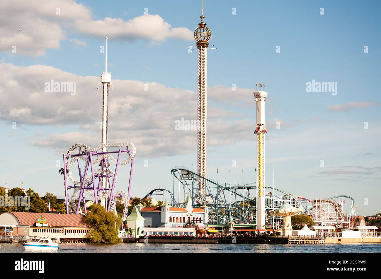 Le parc d'attractions Gröna Lund à Stockholm Banque D'Images