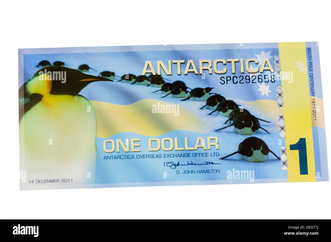 Un Antarcica polymère (plastique) Dollar bank note Banque D'Images