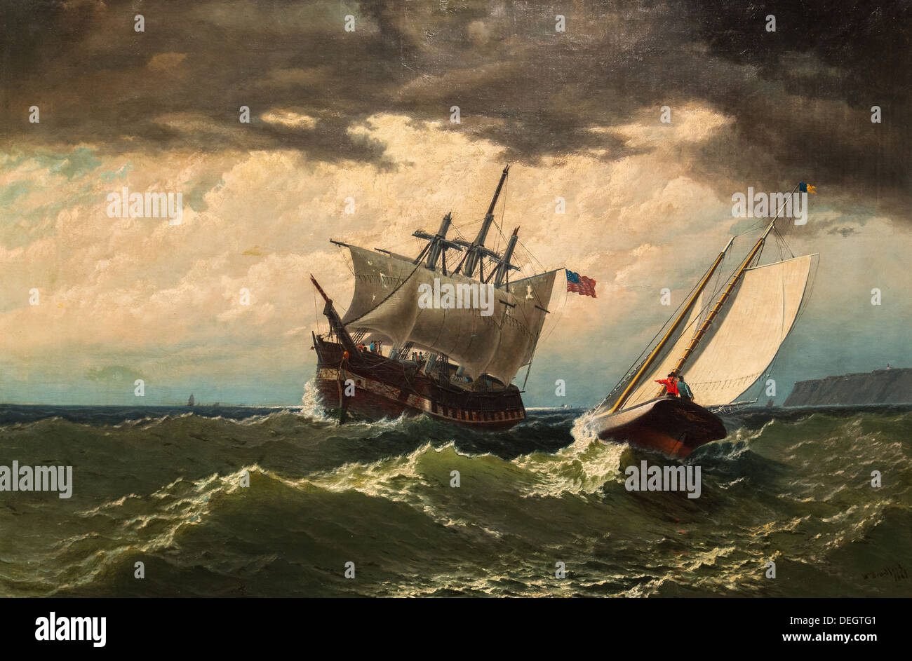 19e siècle - Après la tempête, 1861 - William Bradford Philippe Sauvan-Magnet / Active Museum huile sur toile Banque D'Images