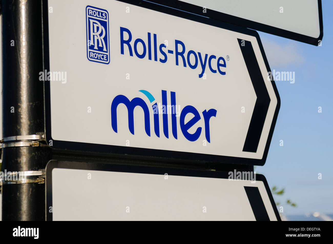 Inscrivez-vous pour le nouveau £35m Rolls Royce factory est construit par Construction Miller à Washington, Tyne and Wear Banque D'Images