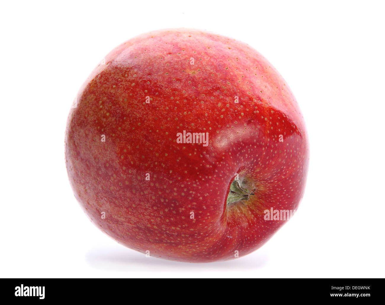La pomme rouge sur fond blanc Banque D'Images
