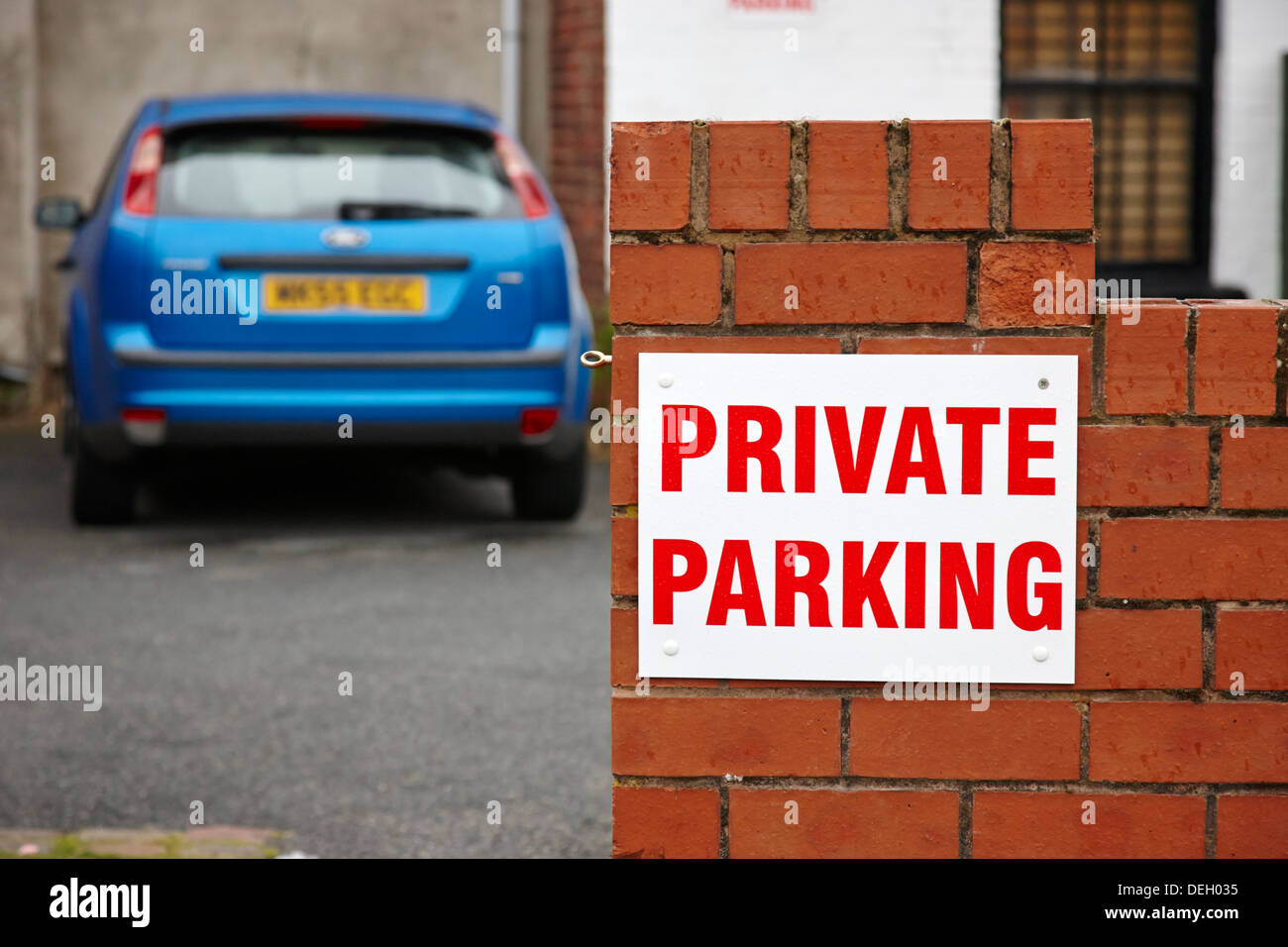 Parking privé signe sur un parking au Royaume-Uni Banque D'Images