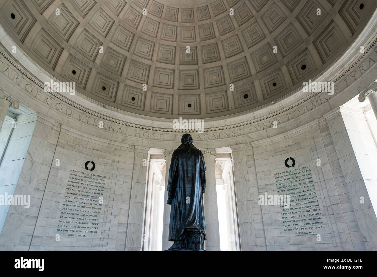 L'intérieur, Jefferson Memorial, Washington DC, USA Banque D'Images