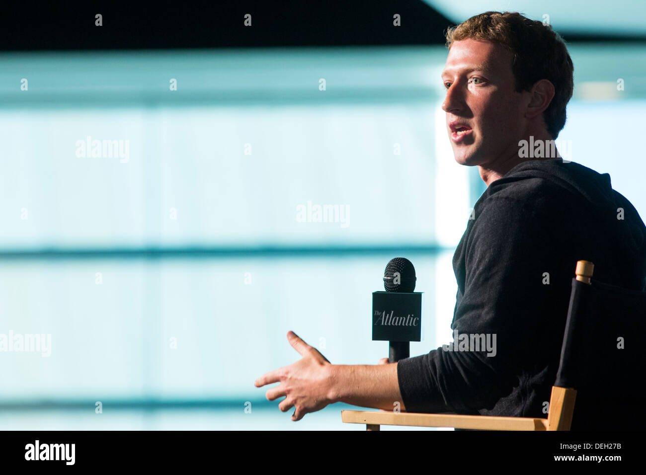 Mark Zuckerberg, co-fondateur, président et chef de la direction de Facebook. Banque D'Images