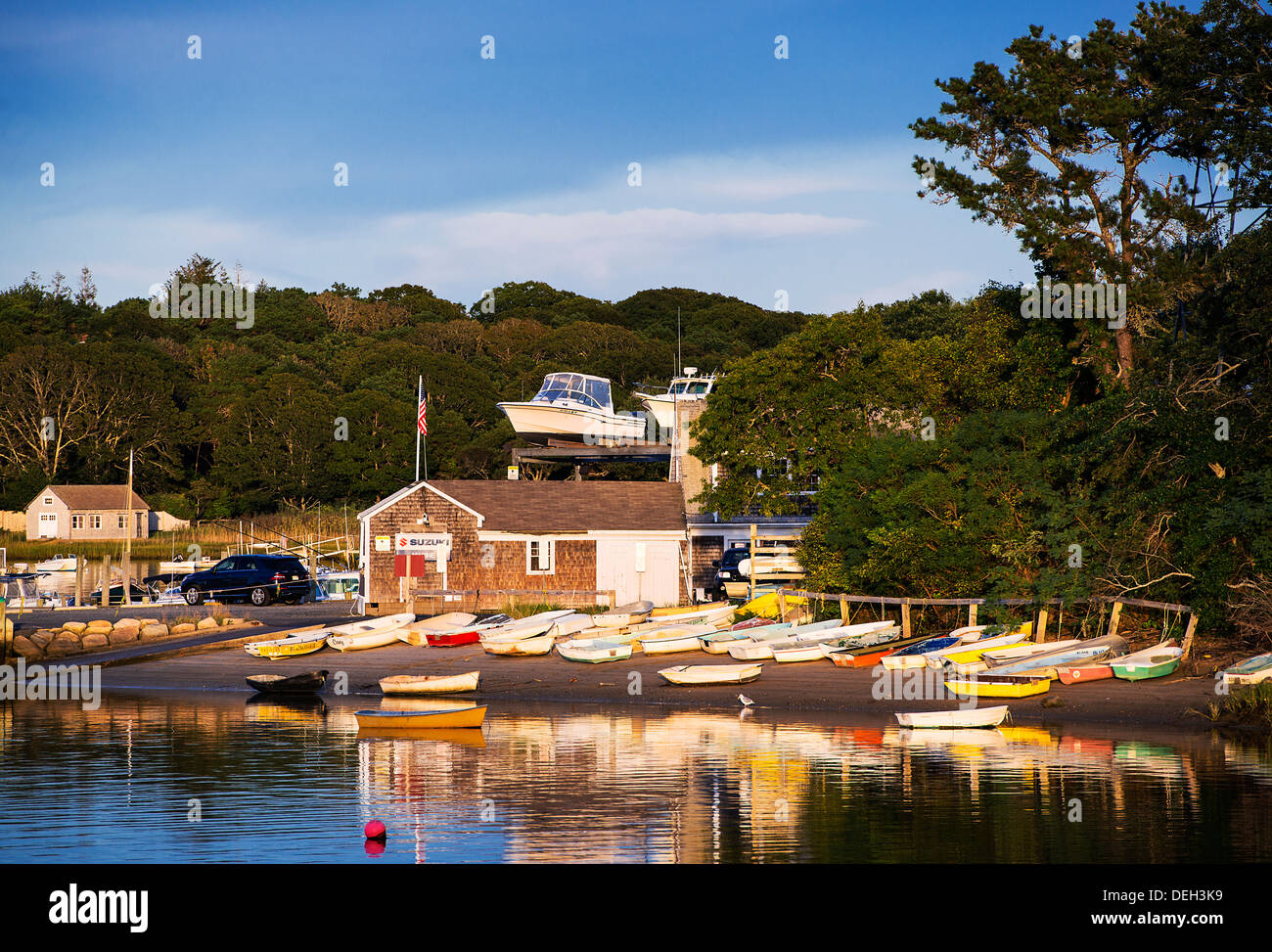 Ryders Cove Boat Yard, Chatham, Cape Cod, Massachusetts, USA Banque D'Images
