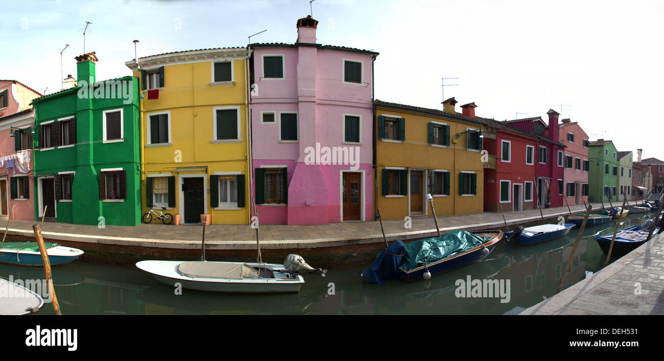 L'île de Burano, Italie Banque D'Images