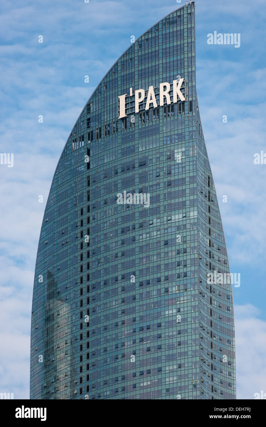 L'ultra moderne J'Park building en Parc, Centum Centum City, Busan, Corée du Sud, ‎Yeongnam. Banque D'Images
