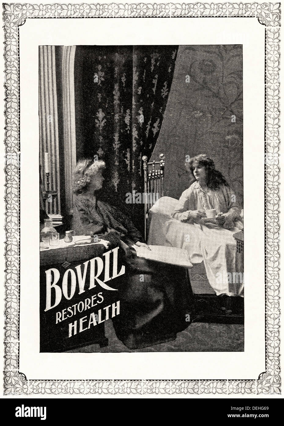 1890 Original vintage Victorian Publicité Publicité Publicité BOVRIL, vers 1898 Banque D'Images