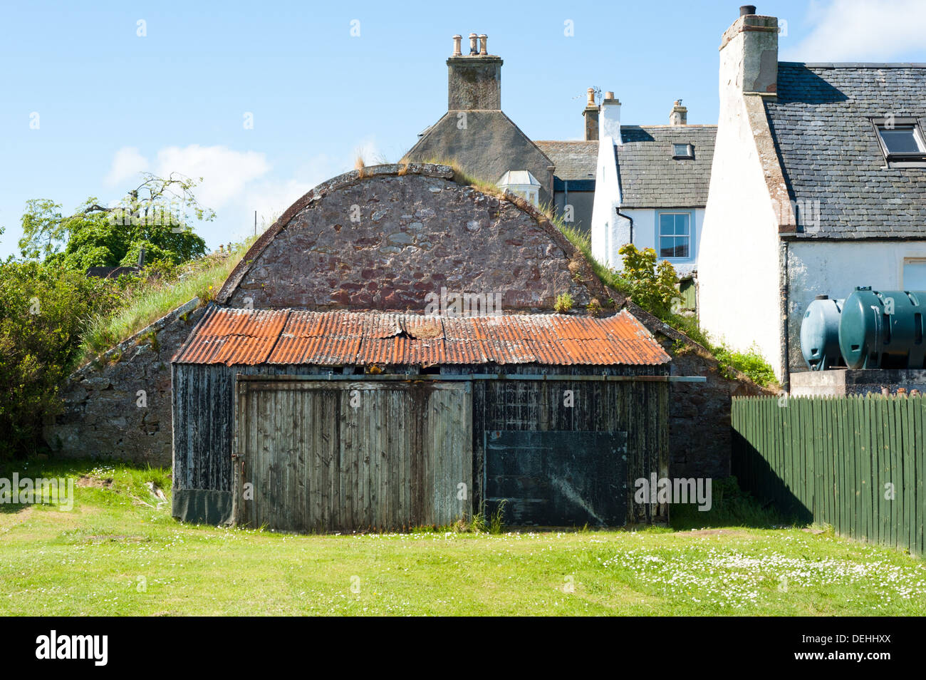 La glace du 19ème siècle en Ecosse, hopuse Cromarty. Banque D'Images